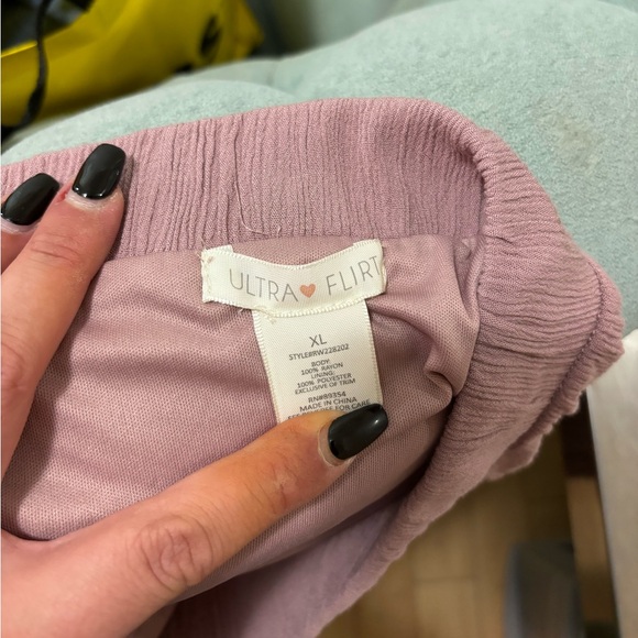 Blush pink maxi skirt with front tie size XL - Picture 2 of 3